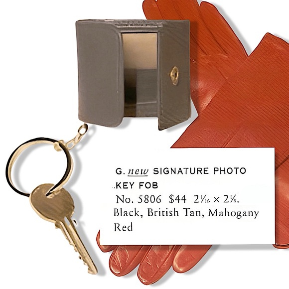 Very Rare HTF Vintage Coach Signature Photo Key Fob Bag Charm | Black | No. 5806 - Picture 1 of 16